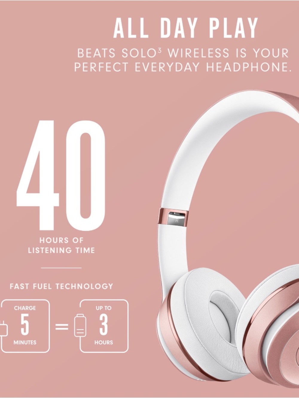 Beats by Dr. Dre Solo3 SPECAIL EDITION Rose Gold - Picture 13 of 16